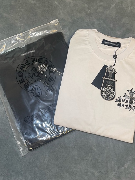 Chrome Hearts Other - Chrome Hearts White Tee with Black Graphic Tag